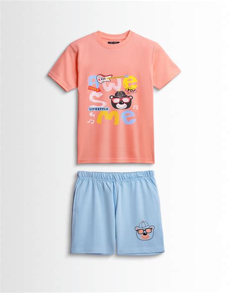 Kids Boys Set Orange/Sky Blue – Pitshirts