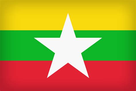 Myanmar Large Flag | Myanmar flag, Burmese flag, Myanmar
