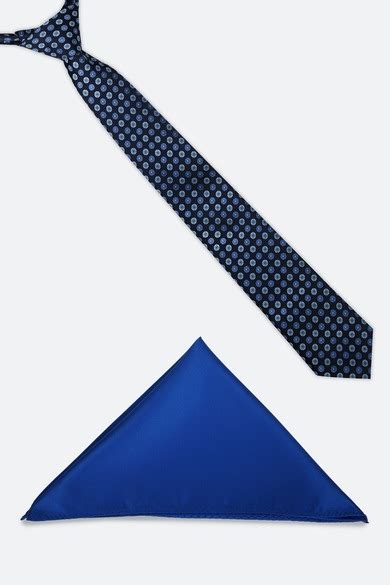 Buy Men Blue Print Tie and Pocket Square Online - 711650 | Peter England