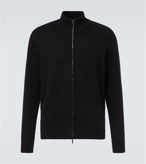 Halle ribbed-knit cashmere zip-up sweater in black - Saman Amel | Mytheresa