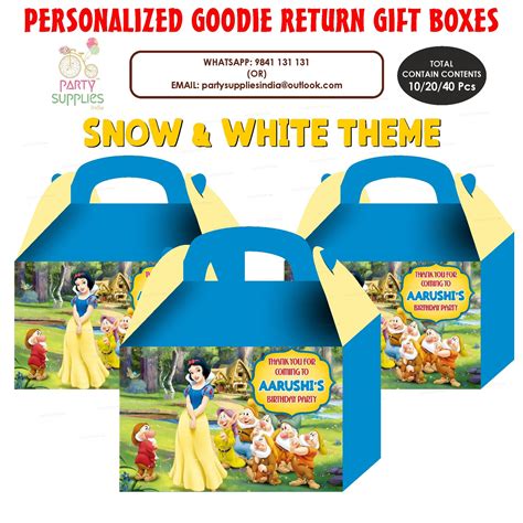 Snow and White Theme Goodie Return Gift Boxes | Party Supplies – Party ...