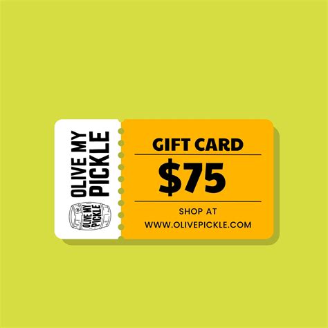 75 Olive My Pickle Gift Card | Fermented Probiotic Pickles