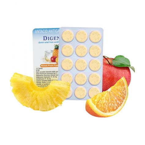 Buy Digene, 15Tablets (Mix Fruit Flavour) Online : ClickOnCare.com
