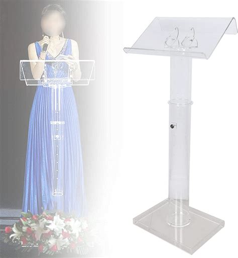Buy DNYSYSJ Clear Acrylic Podium Stand,Acrylic Transparent Lucite ...