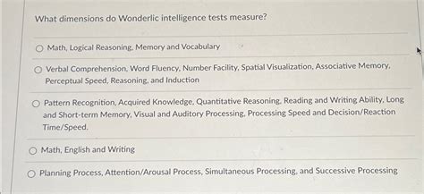 Image result for Wonderlic Intelligence Test Example Questions