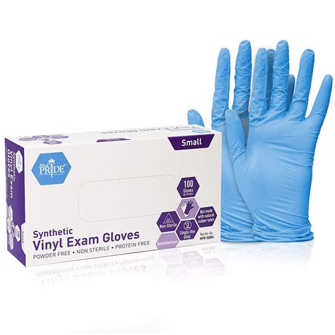 Medpride Synthetic Nitrile-Vinyl Blend Exam Glove, Small 100 - Powder ...