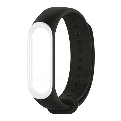 Strap for Mi Band 3 / Mi Band 4 Dual Color Silicone Replacement Strap ...
