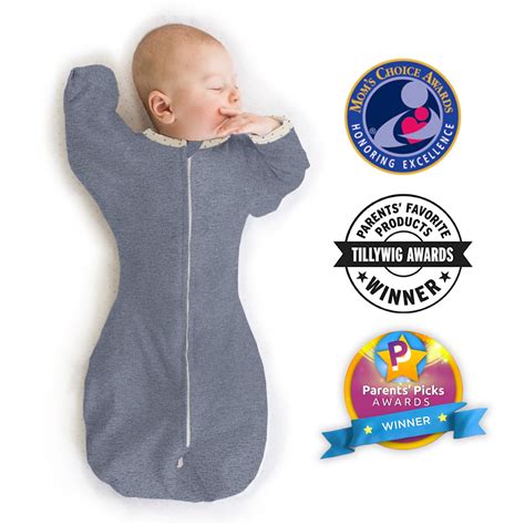 SwaddleDesigns Transitional Swaddle Sack, Arms Up Swaddle with Half ...
