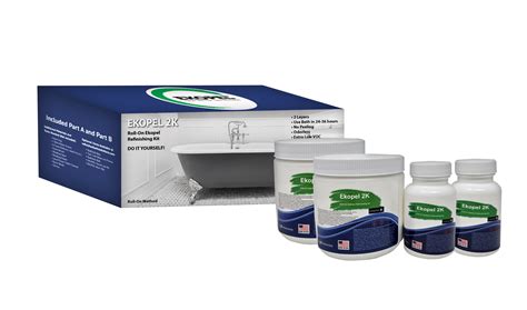 Ekopel Roll On Bathtub Refinishing Kit, No Odor, No Peel Gloss Finish ...