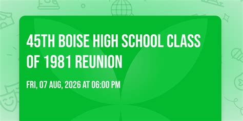 45th Boise High School Class of 1981 Reunion , Lost Grove Brewing Hyde ...