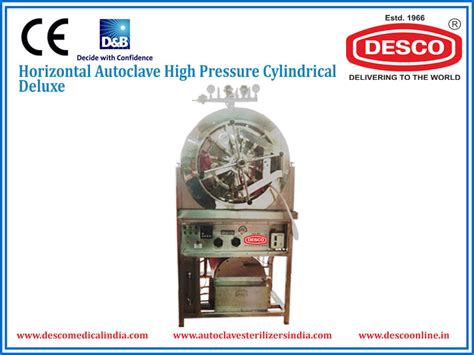 Stainless Steel Horizontal Autoclave High Pressure Cylindrical Deluxe ...