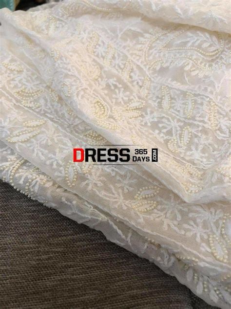 Pure Georgette Chikankari Suit (Pearl Work) – Dress365days