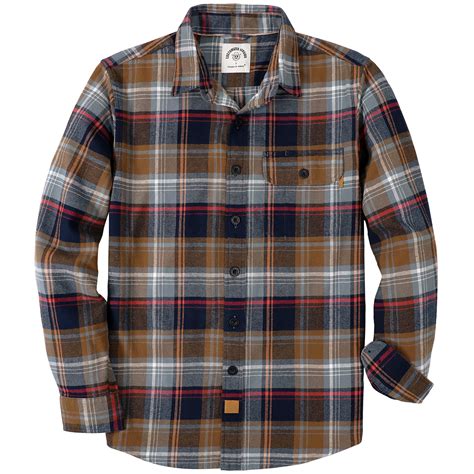 Dubinik®Mens Flannel Shirts Long Sleeve Flannel Shirt For Men Warm ...
