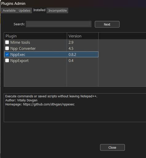 NppExec Notepad 的图像结果