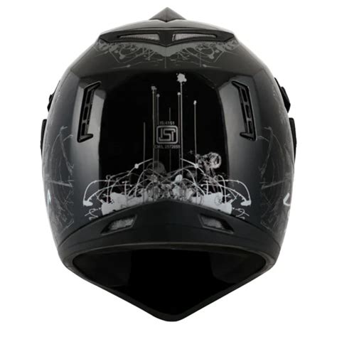 Vega Off Road D/V Sketch Black Silver Helmet | Shop Helmets at ...