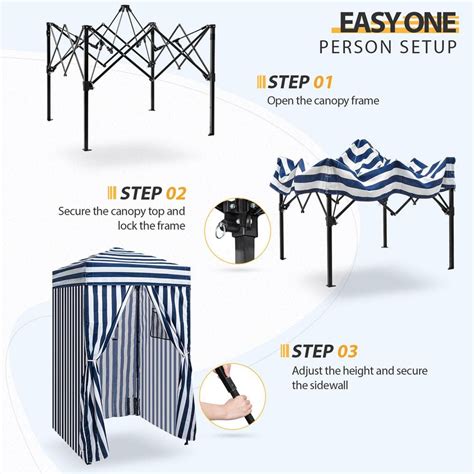 Buy 4 ft. x 4 ft. Navy Blue/White Flex Ultra Compact Pop-Up Changing ...
