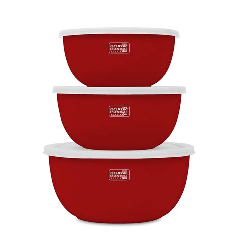Buy CLASSIC ESSENTIALS Stainless Steel Microwave Safe Mixing Bowls Set ...