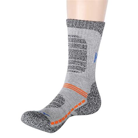 KONY Womens Cotton Full Cushioned Hiking Socks, 5 Pack Moisture Wicking ...