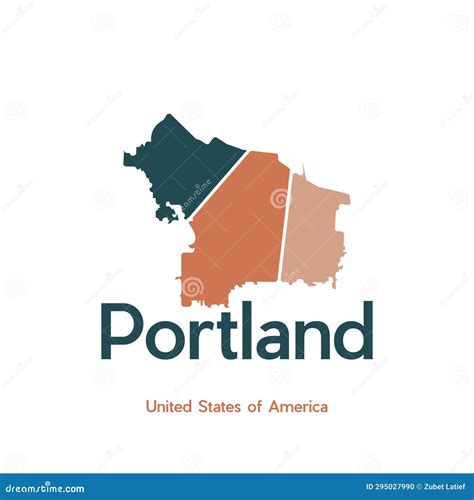 Portland City Map Geometric Simple Logo Stock Illustration ...