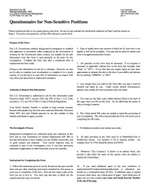 Fillable Online atec army Standard Form 85 - Fill Online, Printable ...