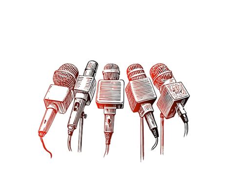 Modèle de nouvelles en direct avec microphone Concept de journalisme ...