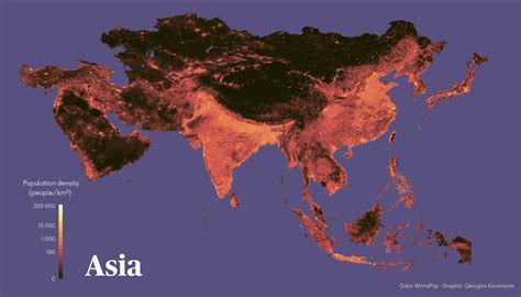 Asia Population Map 的图像结果
