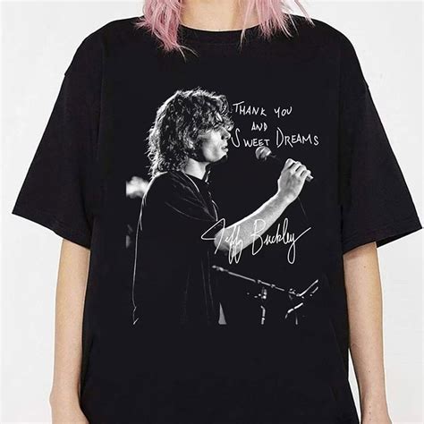 Jeff Buckley Thank You and Sweet Dreams Signature Unisex Black Shirt ...