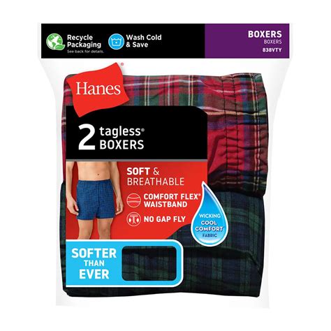 Buy Hanes Men's Tartan Plaid Boxers, Medium, 2 pk from Dollar General ...
