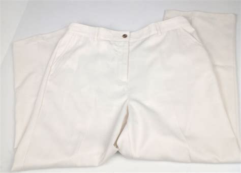Vintage Alia Petites Womens Ivory Cream Dress Pants Slacks 12P Side ...