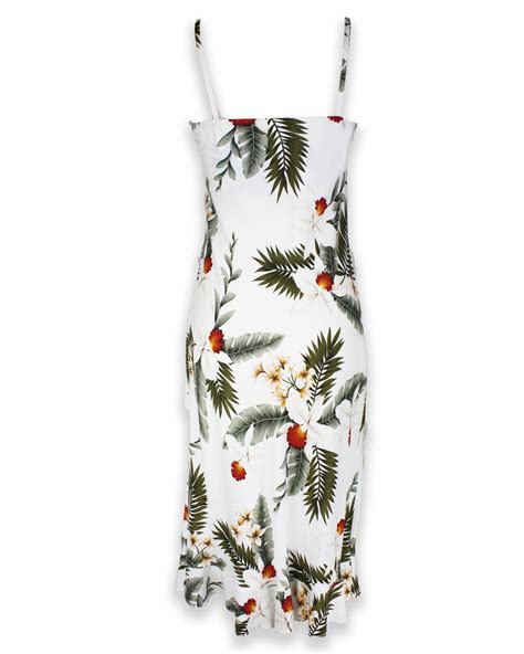 Spaghetti Strap Sundress - Orchid Isle White