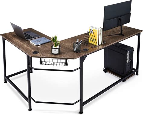 CO-Z L Shaped Computer Desk with Tower Stand, Corner India | Ubuy
