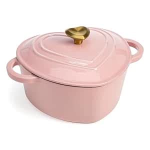 Buy Paris Hilton Enameled Cast Iron Heart Shaped Dutch Oven, 2-Quart ...