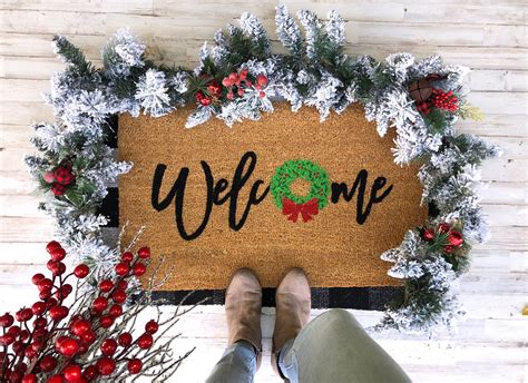Welcome Christmas Christmas Doormat Christmas Decor Door | Etsy ...