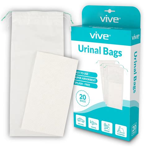 Amazon.com: Vive Disposable Urine Bags (20 Count) - Pee Bags for ...