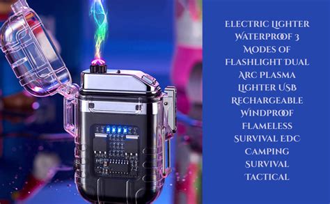Morpich Electric Dual Arc Lighter With Flashlight,Led Batterry ...