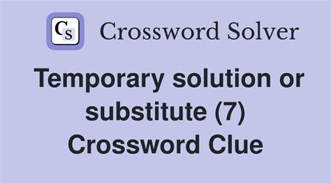 Image result for Temporary Solution