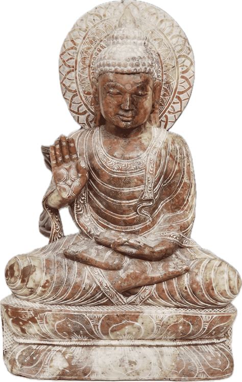 Buy Stone Sculptures Online – Red Marble Budha