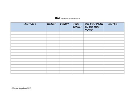 Image result for Free Time Tracking Log