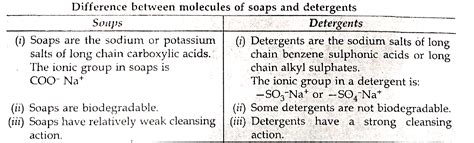 What is the difference between the molecules of soaps and detergents ...