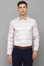 Buy Men White Slim Fit Stripe Full Sleeves Formal Shirt Online - 707465 ...