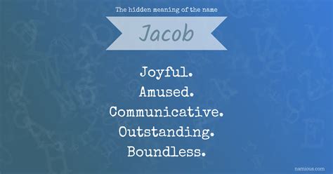 What Does Jacob Mean In Arabic at Julio Durbin blog