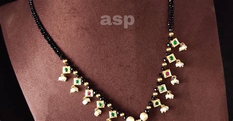 Black Beads Chains - Indian Jewelry Designs