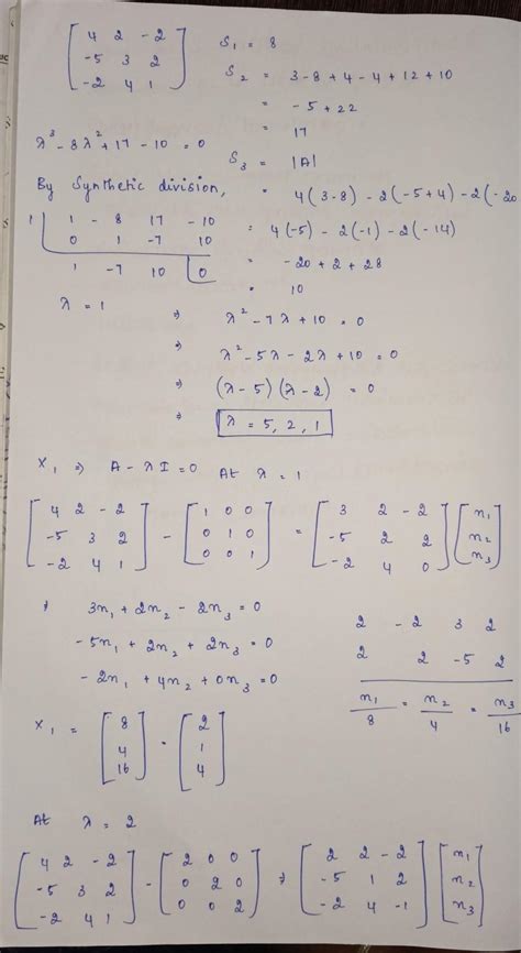 Find the characteristic roots & characteristic vectors of the following ...