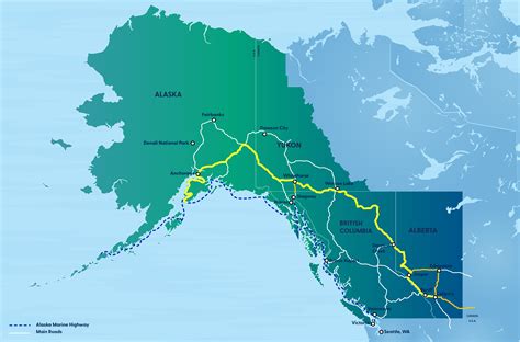 North to Alaska Maps - Rockies Route | Travel Alaska