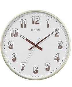 RHYTHM (Japan Plastic Round Clock Value Added Wall Clock 3D Numerals ...