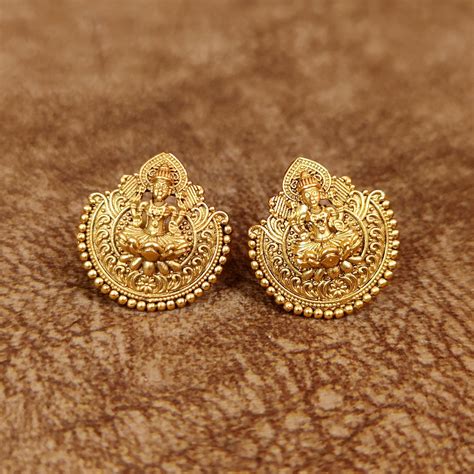 TEMPLE LOOK GOLD LOOK ALIKE STUDS – Sanvi Jewels