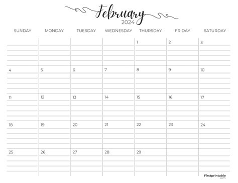 Printable editable fillable february calendars 2024 2025 – Artofit