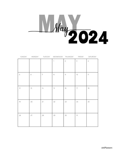 May Calendar 2024 Printable - Printable Calendars AT A GLANCE