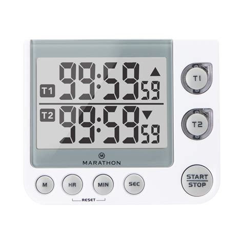 Amazon.com: Marathon 100 Hour Dual Digital Timer, White - Large, Easy ...