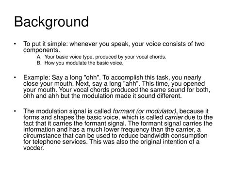 Image result for Vocoder Example